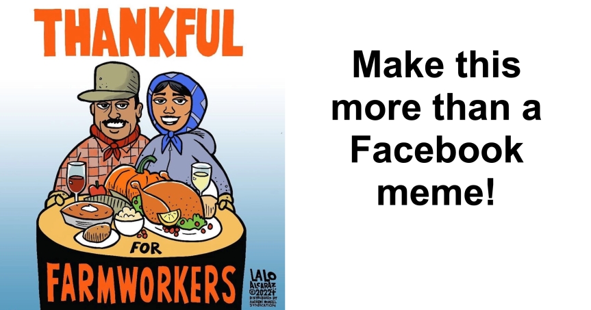 Thank farmworkers with (3) actions that make a difference.